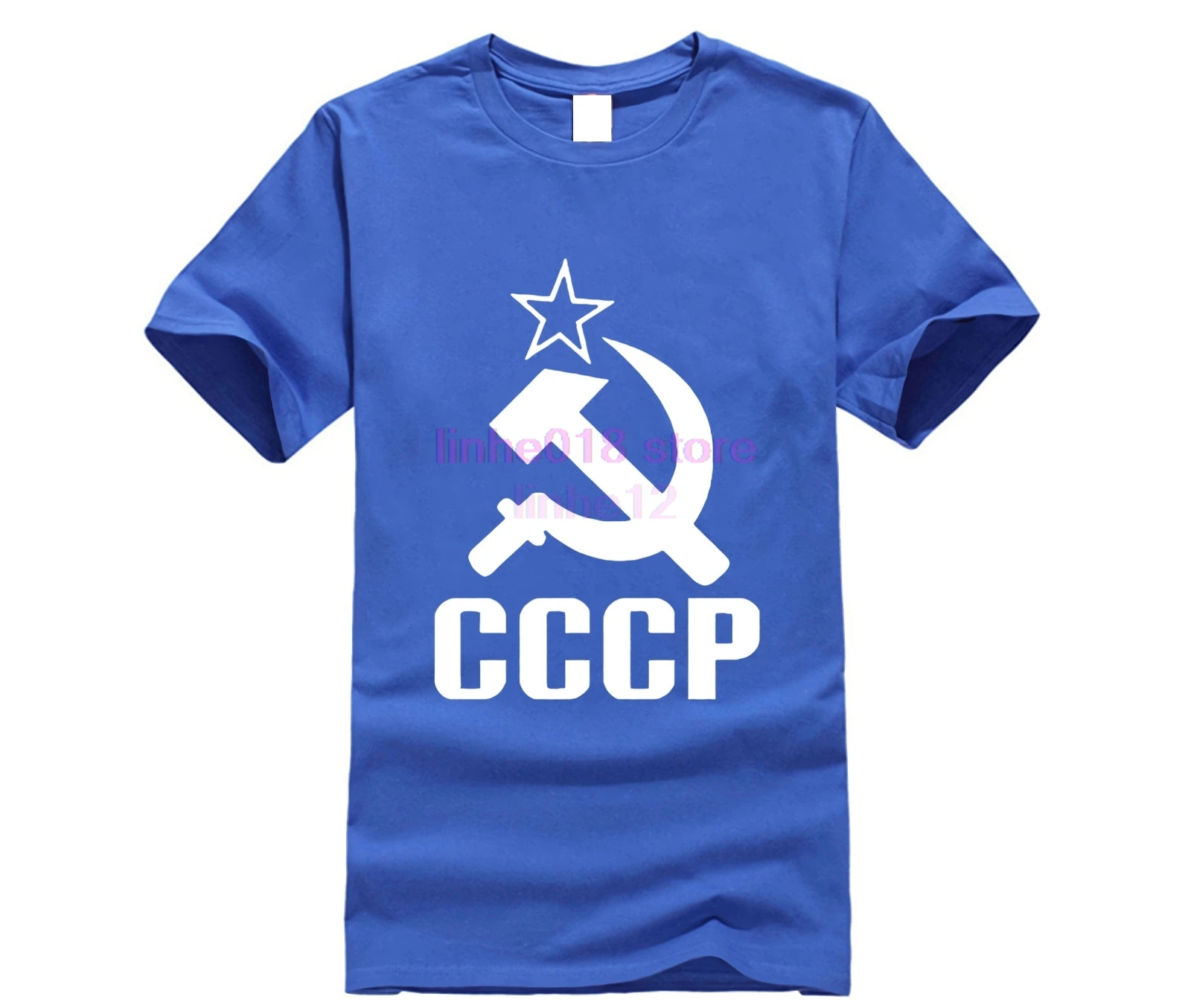 2019 тренд бренд CCCP рубашка мужская короткий рукав Россия флаг футболка русский