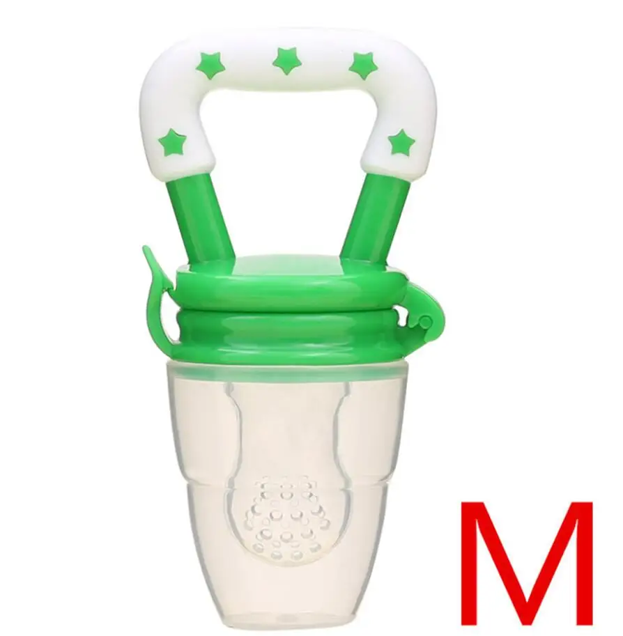 Feeding Green M Детское Кормление Bottel инструмент соска свежая еда кормушка молочный звон Nibbler Feeder безопасные детские принадлежности должен инструмент чашка для кормления - Цвет: Feeding Green M