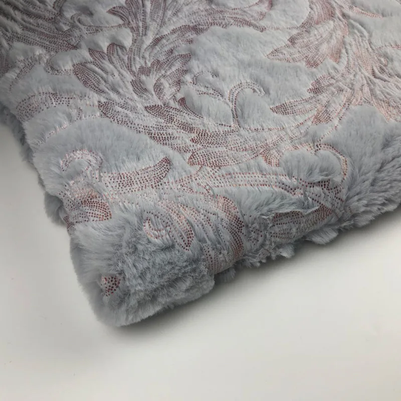 Фланелевая Женская куртка с бронзовым цветком из кроличьего меха одежда для дома