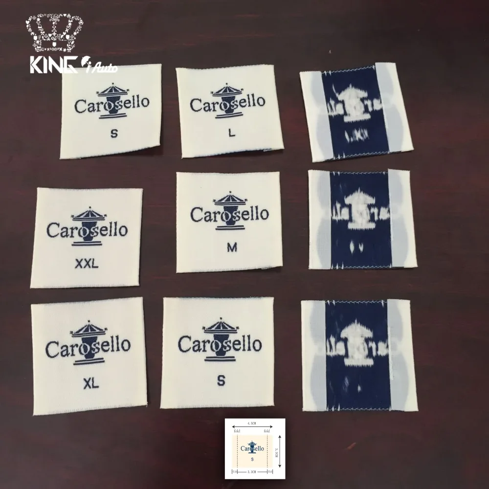 Известный логотип тканые этикетки/индивидуальные вышитые патч-бирки/Тканевая