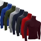 Мужская водолазка, футболки, мужские повседневные однотонные футболки с длинными рукавами, Осень-зима, мужские тонкие футболки, топы, новинка 2022, одежда