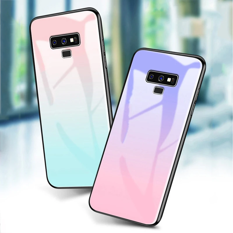 Закалённое Защитное стекло для samsung Galaxy S8 плюс примечание 9 мягкий цвет градиента