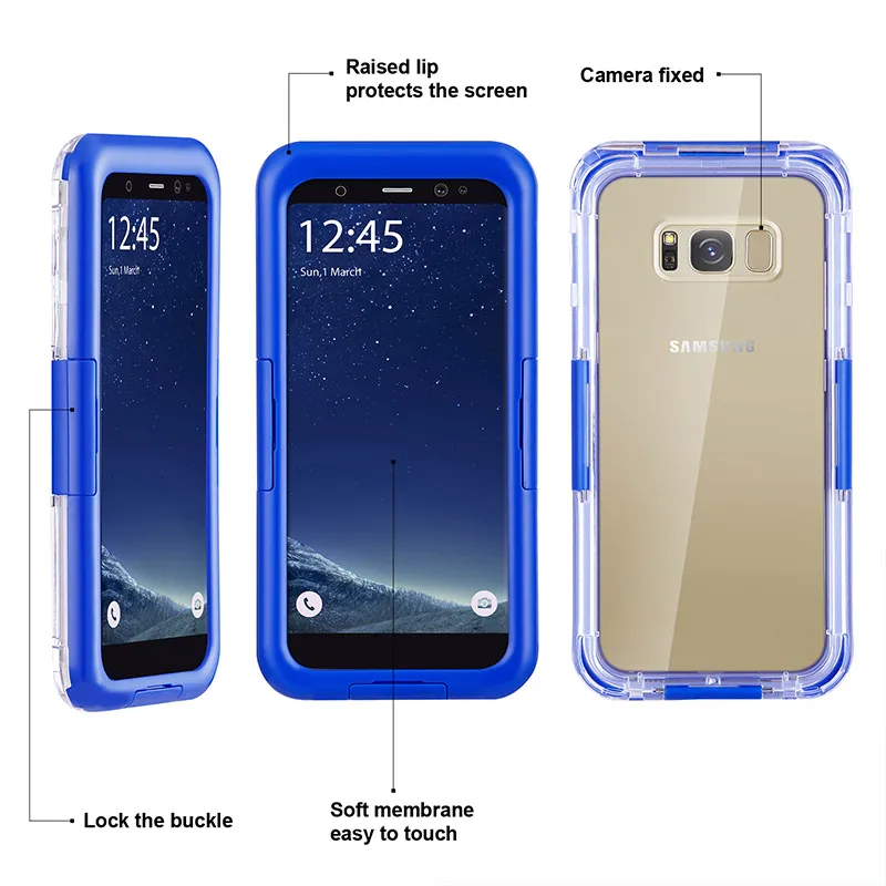 Phone Bag Shell phone cover For iPhone X XS Waterproof Shockproof Dustproof Diving cases Samsung S6 S7 Edge S10 Plus |