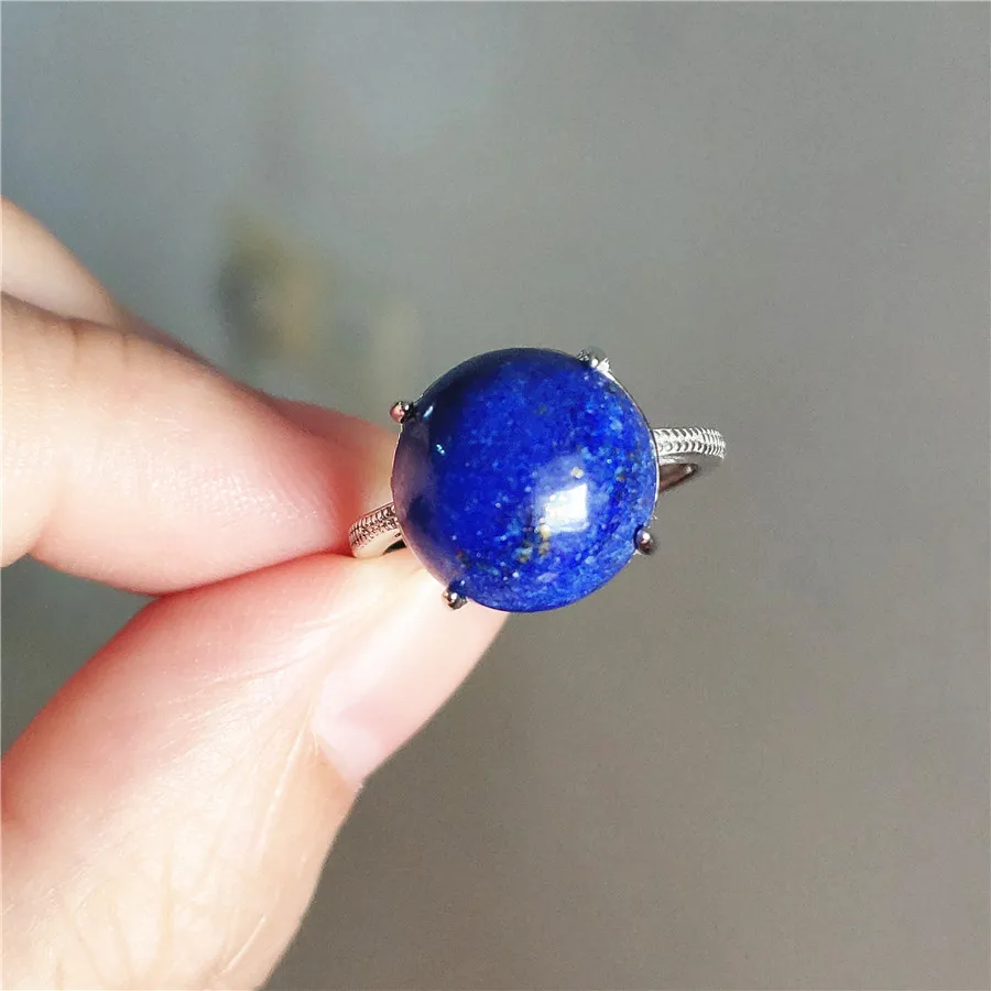 Подлинное темно-синее натуральное лазуритовое кольцо для женщин и мужчин
