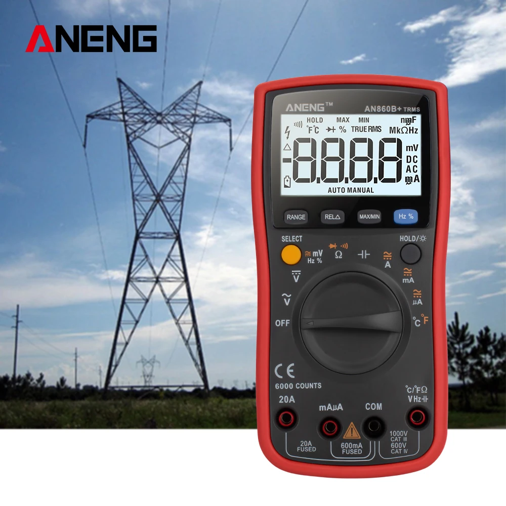 AN860B + зонд LCD 6000 отсчетов Цифровой мультиметр переменного/постоянного тока