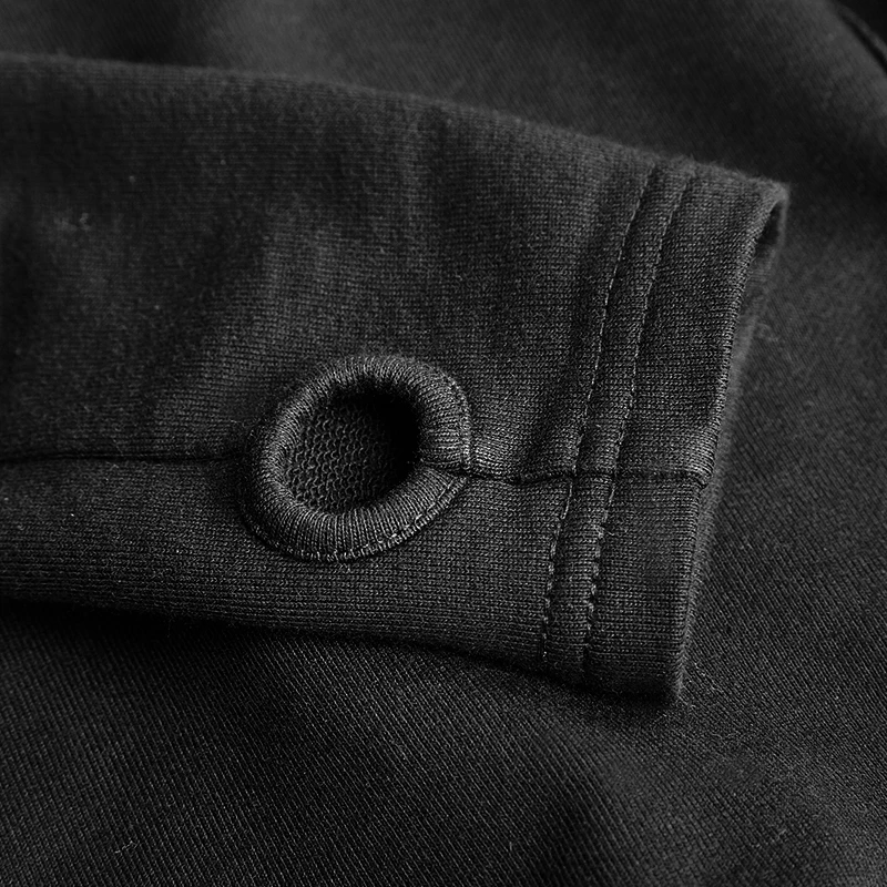 Женская флисовая куртка черная повседневная в стиле панк с ассиметричным