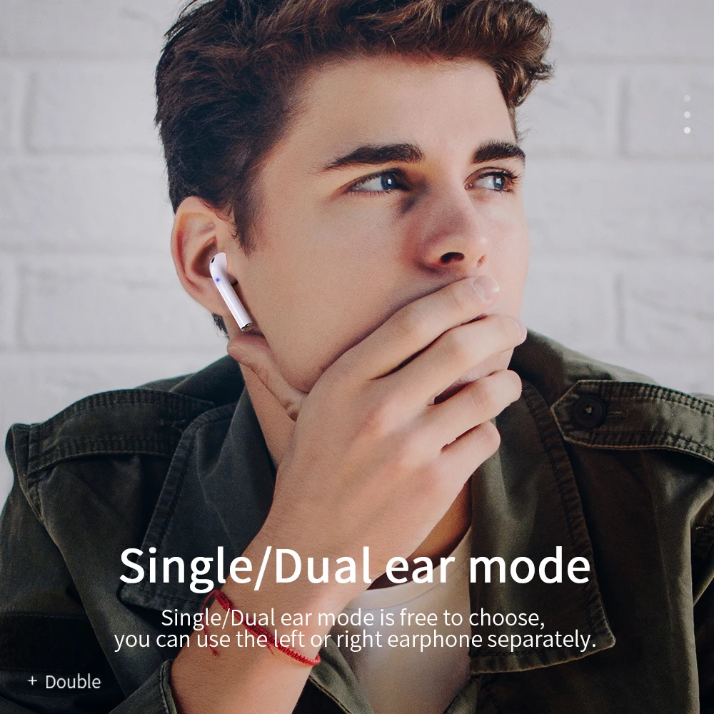 HOCO ES26, мини Bluetooth наушники, стерео бас, беспроводная Bluetooth 5,0 гарнитура, наушники, зарядная коробка+ чехол для всех смартфонов