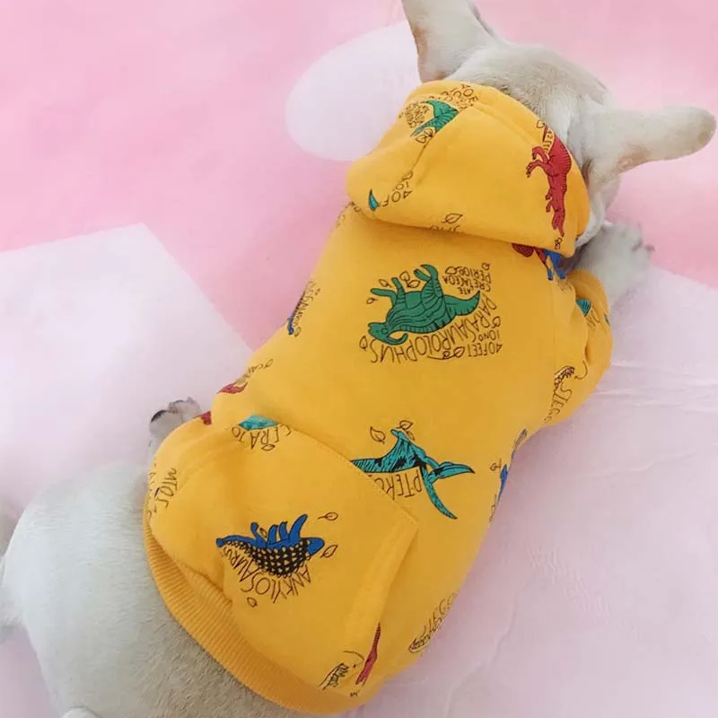 HSWLL Pet puppy Одежда Хлопок Щенок двухногая полосатая Толстовка Собака свитер осеннее пальто Французский бульдог кошка одежда Йоркшир