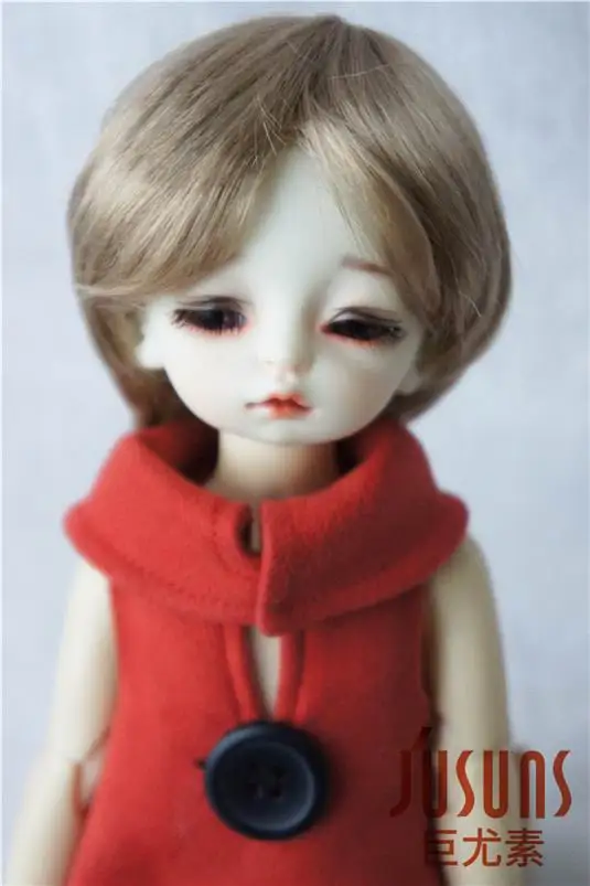 Light Brown SM4B JD192 1/6 Мода Природа мальчишеский синтетический мохеровый парик BJD кукла парик Размер 6-7 дюймов YOSD кукла аксессуары для волос - Цвет: Light Brown SM4B