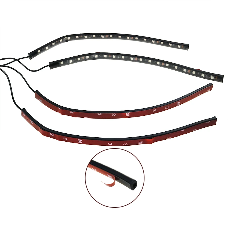 4 шт. Автомобильная RGB 18LED полоса 5050SMD 12 Вт декоративный Авто атмосферный путь