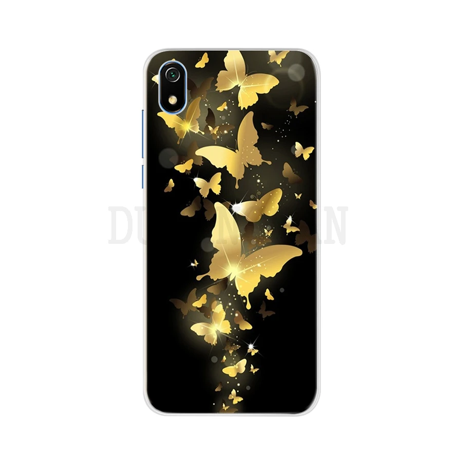 Прекрасные цветы чехол для Xiaomi redmi 7A 5 45 силиконовый прозрачный окрашенный Мягкий