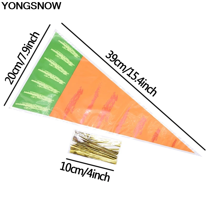 YONGSNOW 20 шт./лот пасхальный пластиковый конус форма морковки печенье шоколадная