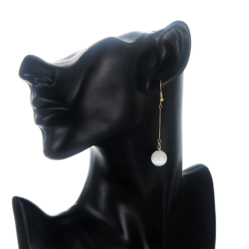 Женские Висячие серьги SUKI для невесты в форме кошачий глаз длинные подвески с