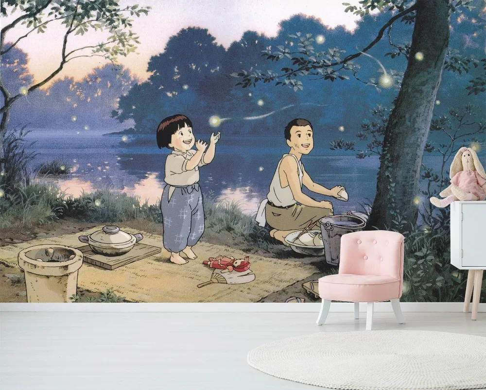 

[Self-Adhesive] 3D Grave Of The Fireflies 22 Japan Anime Wall Paper mural Wall Print Decal Wall Murals