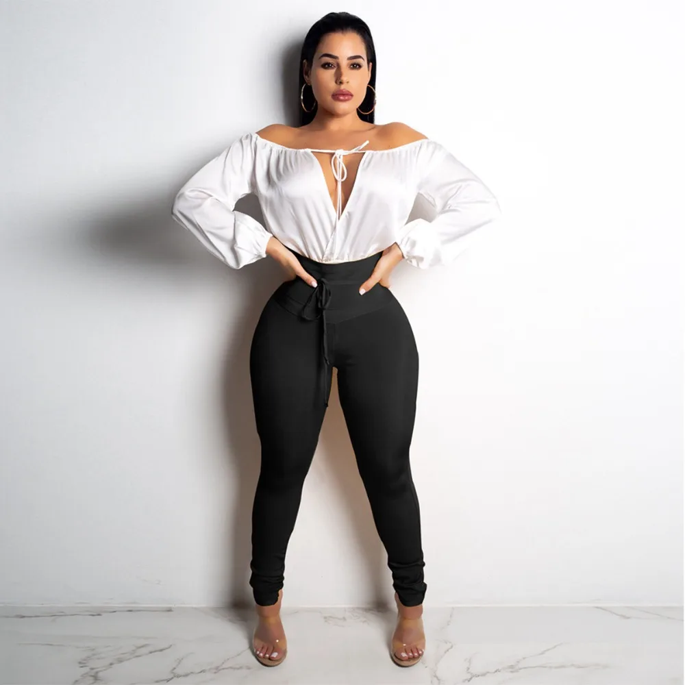 

Women Casual Skinny Pencil Pants Corset Waist Women Legins