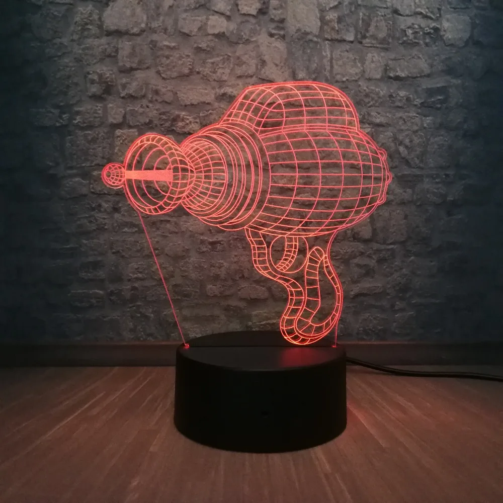 Игровой ролевой дрели 3D Светодиодная лампа RGB светильник ing 7 цветов Изменение