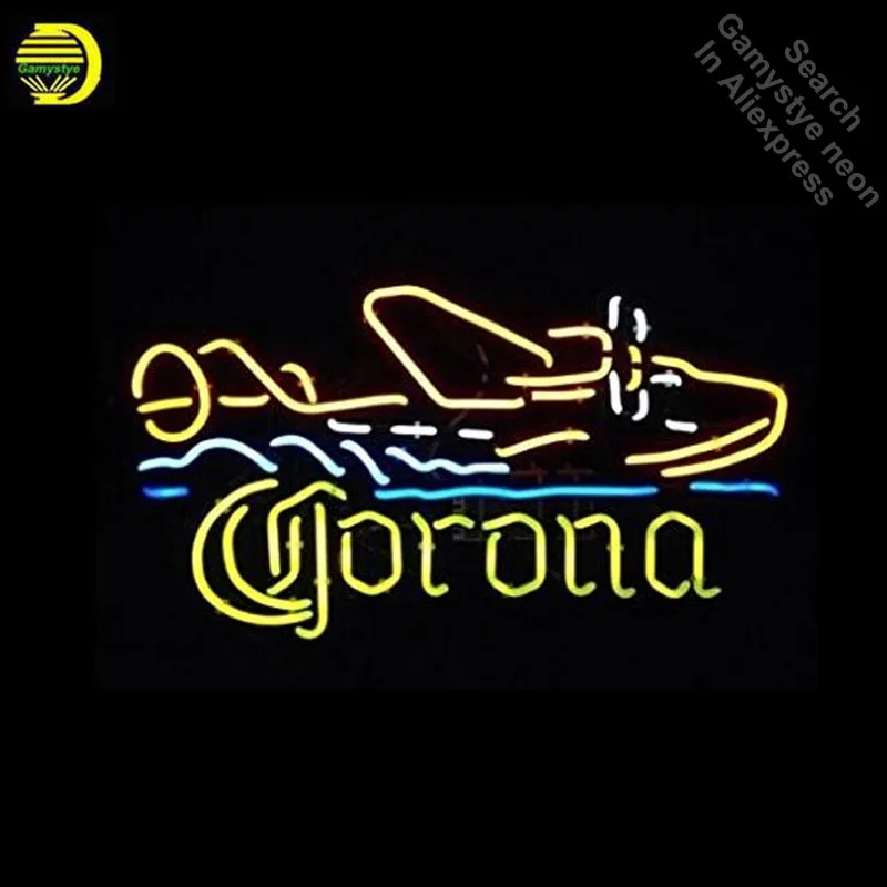 Неоновые вывески для Coron морской самолет неоновые лампы ручной работы вывеска