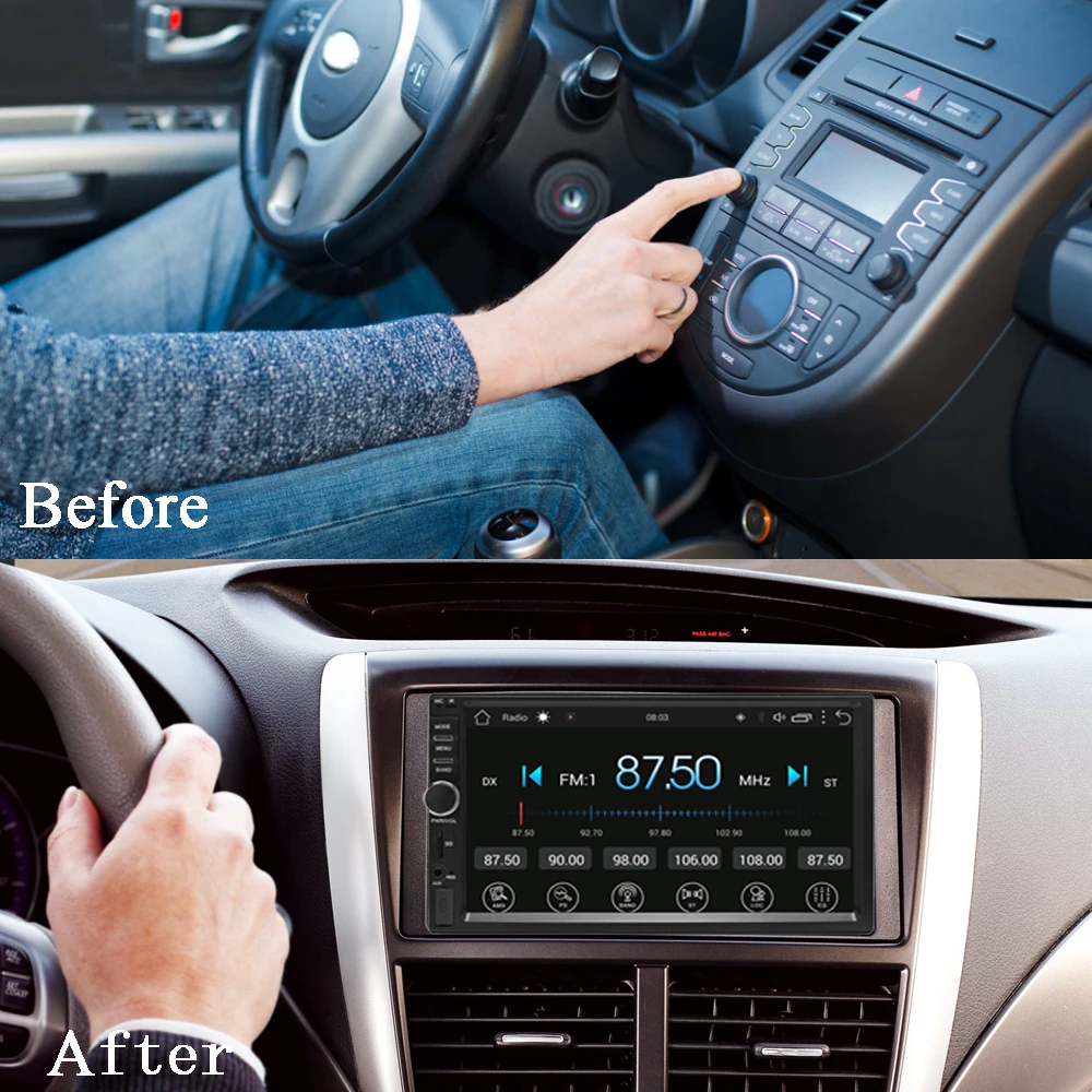 7 дюймов Авторадио 2 Din в тире автомобиля радио AM/FM цифровой плеер Bluetooth AUX SD USB Wi Fi