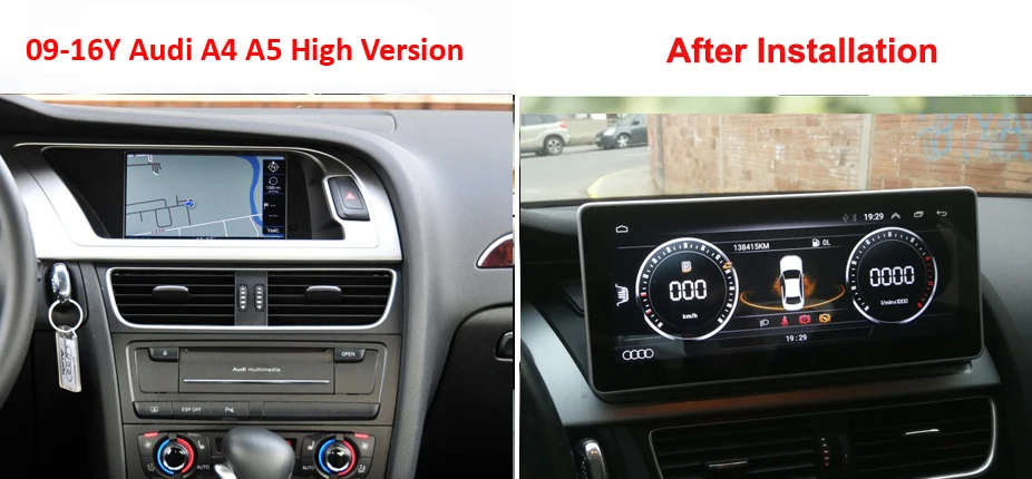 COIKA 10,2" Android 9,0 Система Автомобильный мультимедийный плеер для Audi A4 A5 2009- gps Navi Стерео wifi 4G Bluetooth ips экран 2+ 32