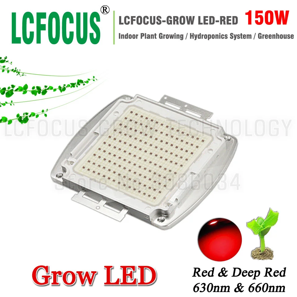 

High Power LED Chip 150W Deep Red 660nm 630nm Diode COB Plant Growth Hydroponics Tent For DIY 150 Watt LED Grow Light Lamp Bulb