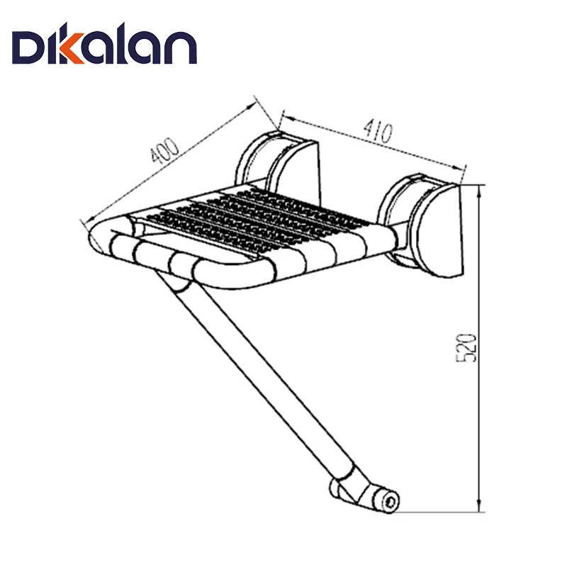 Dikalan Ванная комната складной стул председатель стену душ сильный Antislip туалет для
