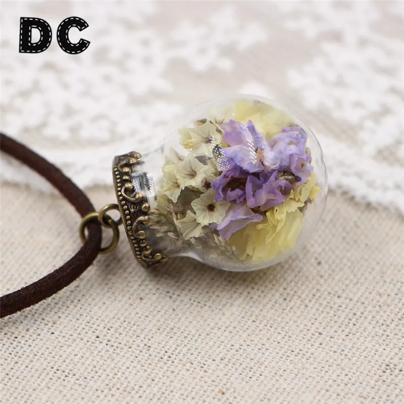 Женский Прозрачный кулон в виде маргаритки из сухого стекла DC 2019 ожерелье чокер с