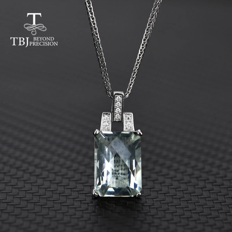 TBJ натуральный зеленый аметист 10*14 мм октября драгоценный камень из