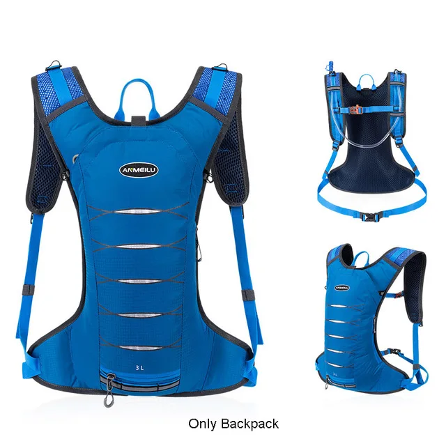 only blue bag ANMEILU, 3л, рюкзак для кемпинга, гидратация, 2л, сумка для воды, для спорта на открытом воздухе, бега, велоспорта, пешего туризма, гидратационный рюкзак для мужчин - Цвет: only blue bag
