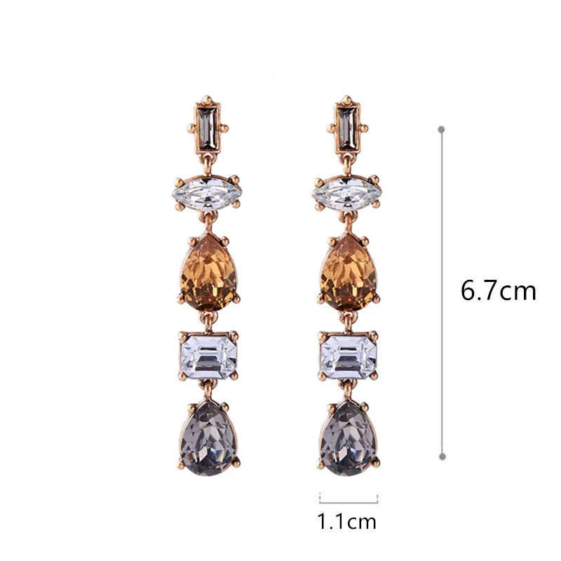 Крыло ЮК так винтажная Капля воды хрустальные серьги для женщин модные