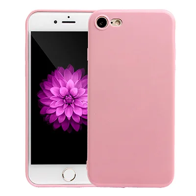 Мягкий Силиконовый противоударный чехол для iPhone 8, 7 Plus, 6s, 6, 5S, SE, чехол для телефона, s, для iPhone X, XS MAX, XR, 6, 6s, чехол - Цвет: Pink