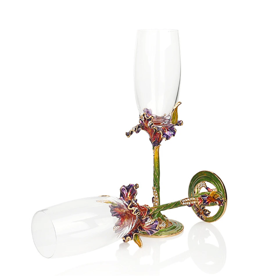 KEYTREND высококачественные хрустальные бокалы для шампанского металлическая