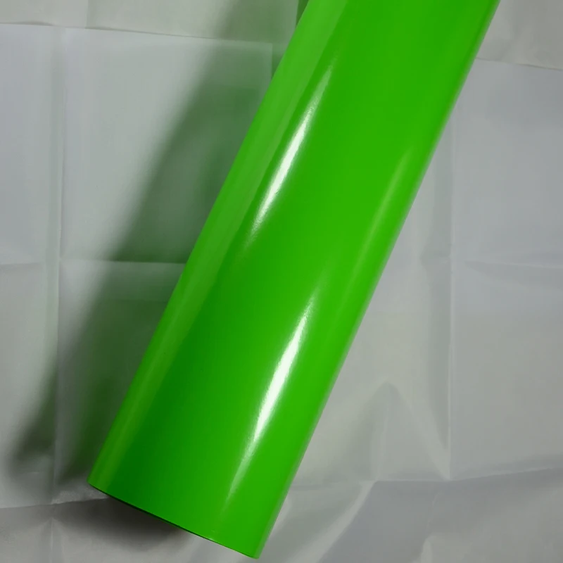 

Glossy Car Wrap Film Vinyl Roof Wrap Cool Vinyl Wrap With Air Bubble 1.52x30m/roll Bright Green