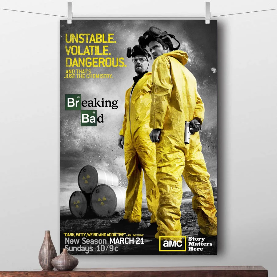 Настенные художественные плакаты из сериала во все тяжкие печать на холсте для