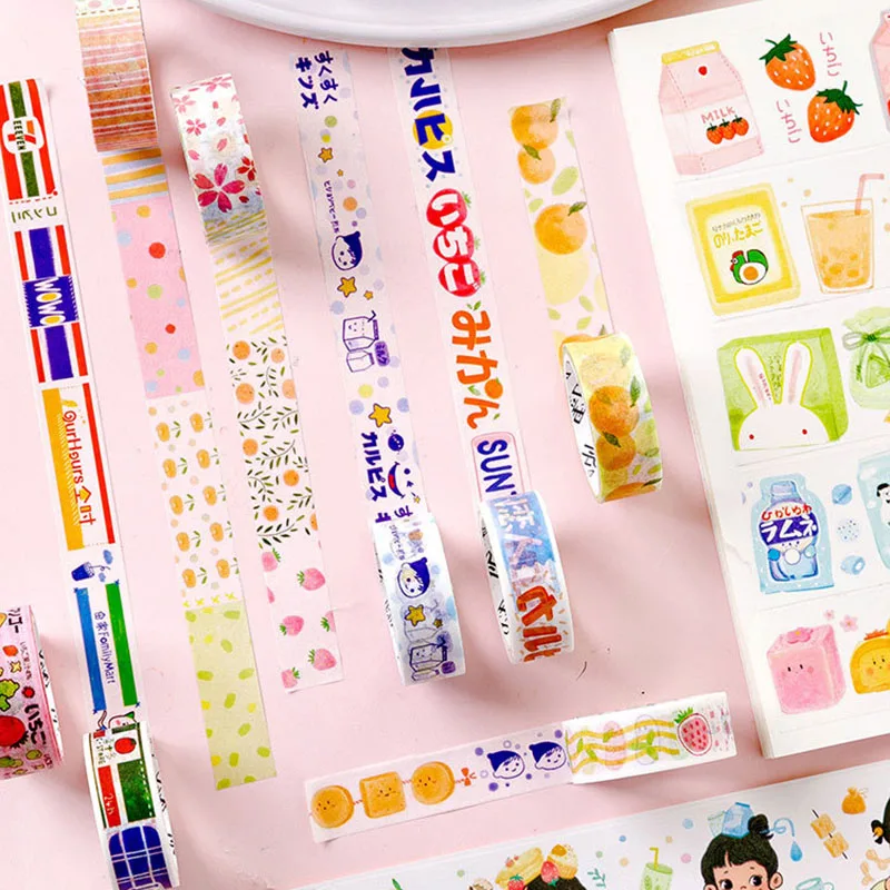 1 шт. милый напиток маскирующая лента декоративная кавайная клейкая фрукты васи