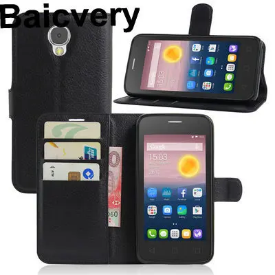 Флип кожаный чехол для Alcatel onetouch Pixi 4 5045X 5 0 дюйма полный защитный с отделением карт