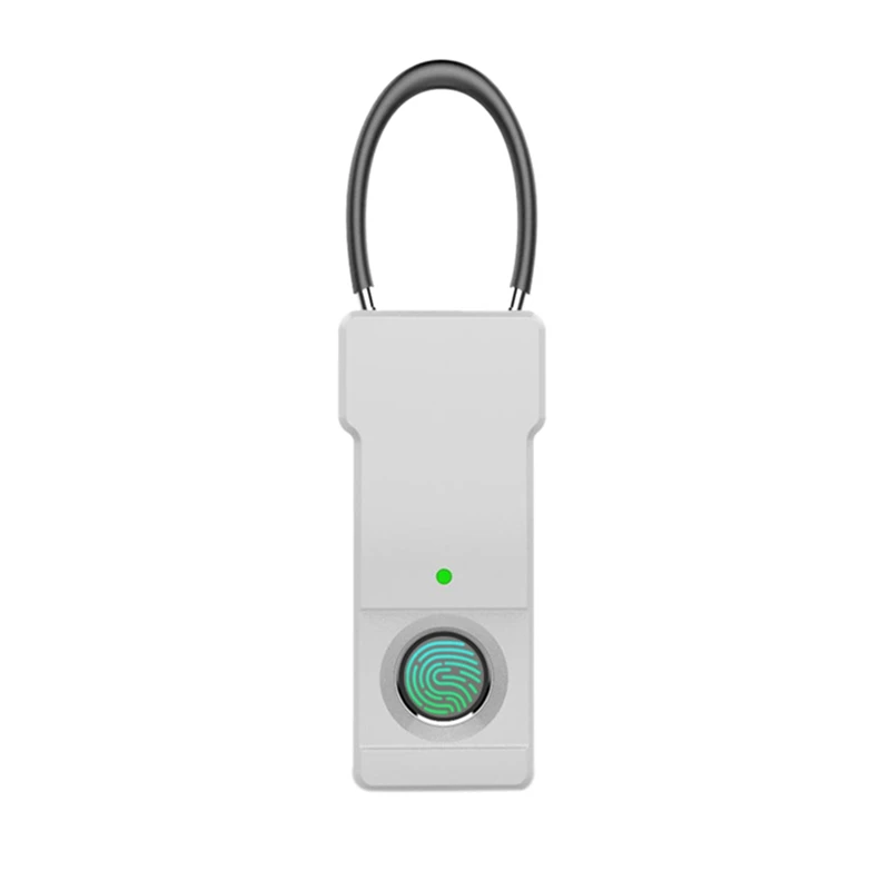 Smart Keyless замок отпечатков пальцев Usb Перезаряжаемый Ip65 Водонепроницаемый Противоугонный замок безопасности дверь Багаж Замок для чемодана - Цвет: Silver