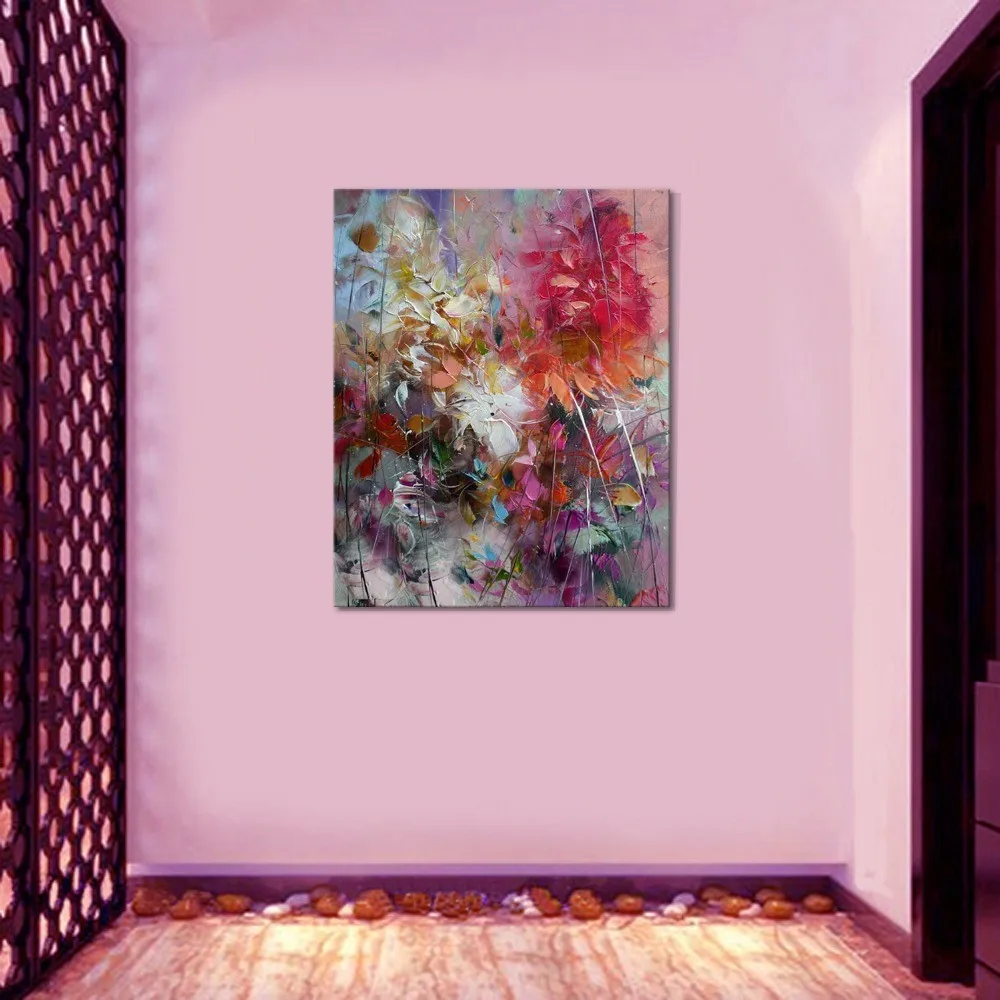 Новые украшения дома цветок картина маслом ручной работы Рисунок высокого