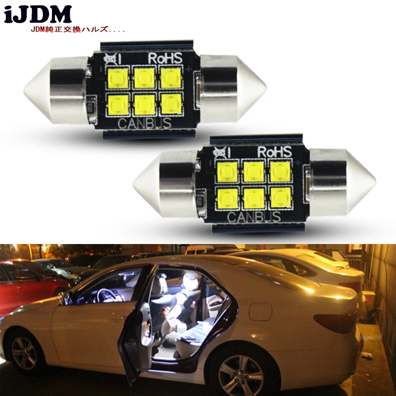 Ксеноновые белые 6SMD 1 25 &quot31 мм 578 576 DE3175 DE3021 DE3022 светодиодный лампы для салона