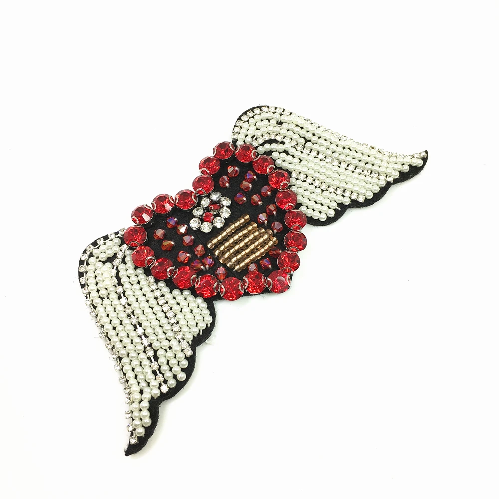 4 шт. аппликация в форме сердца из бисера патчи для одежды наклейки Аппликации