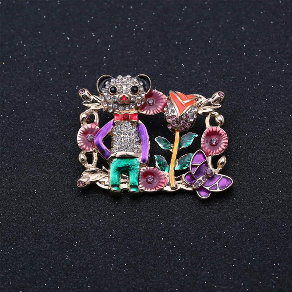 ENZE Fashion jewelryNew fashion Женская Брошь с эмалью в виде капель медведя|fashion set|set fashiondrop set |