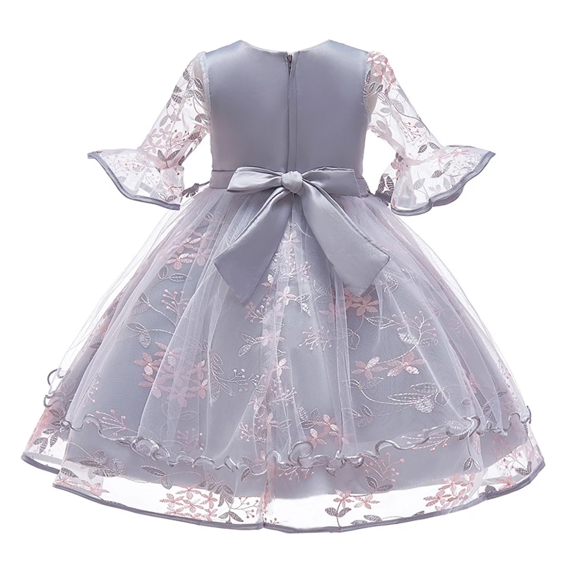 2020 Детские платья для девочек одежда элегантное Цветочное платье принцессы