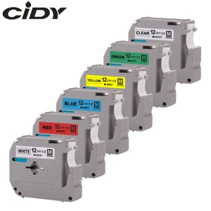 CIDY совместимый brother M-K231 MK231 MK 231 MK-231 черный на белом 12 мм ламинированные сильные клейкие ленты для этикеток для PT-80 PT-70