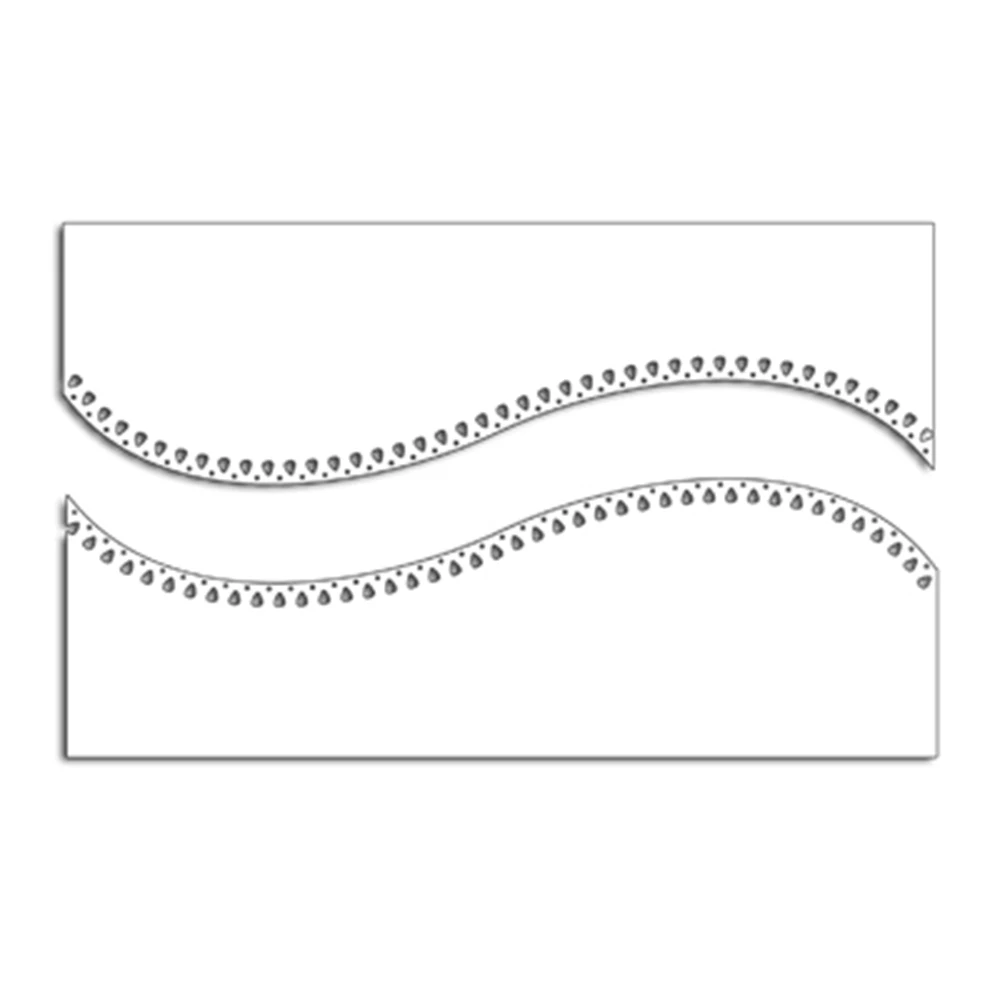 Водяные капельки края бордовые металлические режущие штампы Новые 2018 трафареты