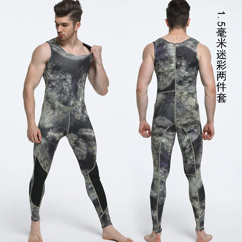 Мужские неопреновые костюмы для дайвинга 1 5 мм сохраняющие тепло защита от сыпи