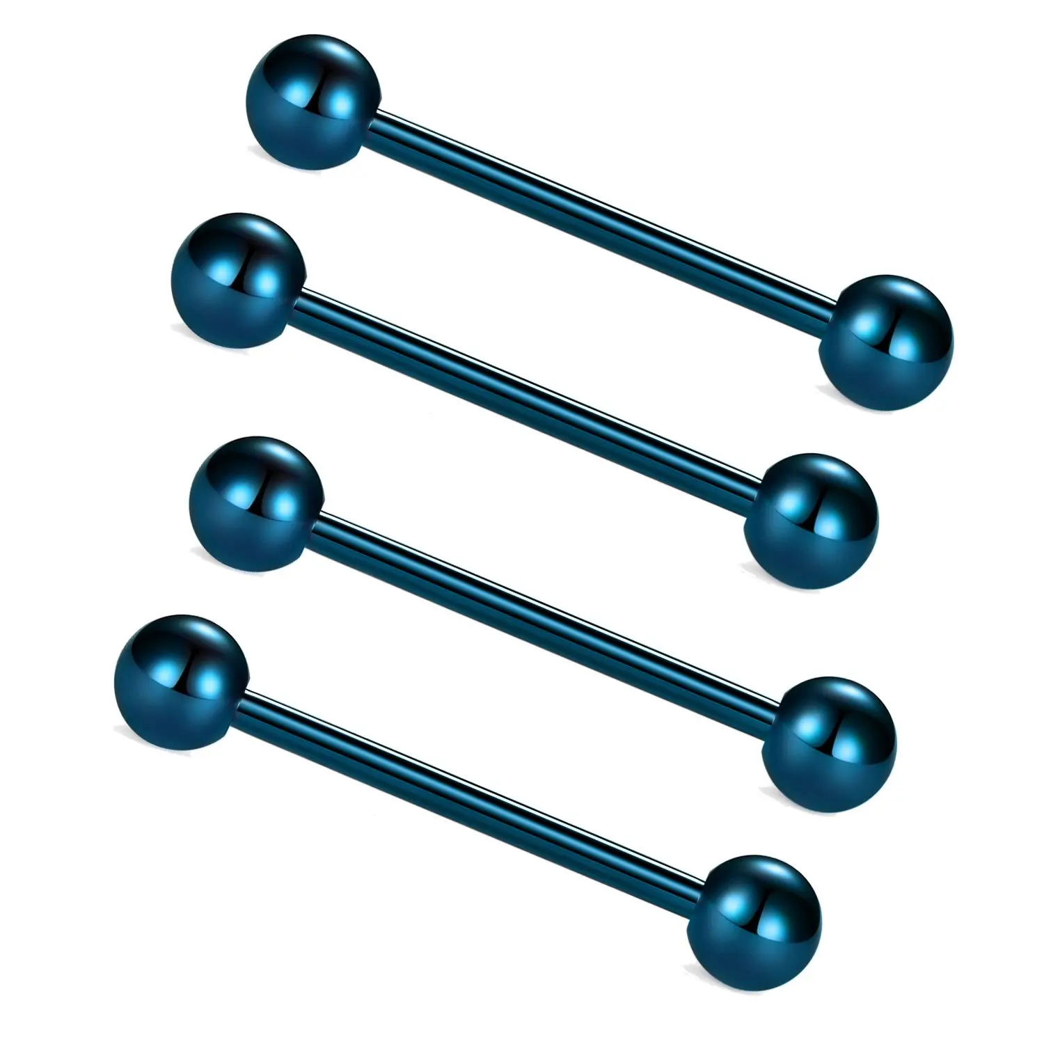 Кольца JFORYOU для пирсинга языка 14 г из хирургической стали бриллианты диаметром 3/4