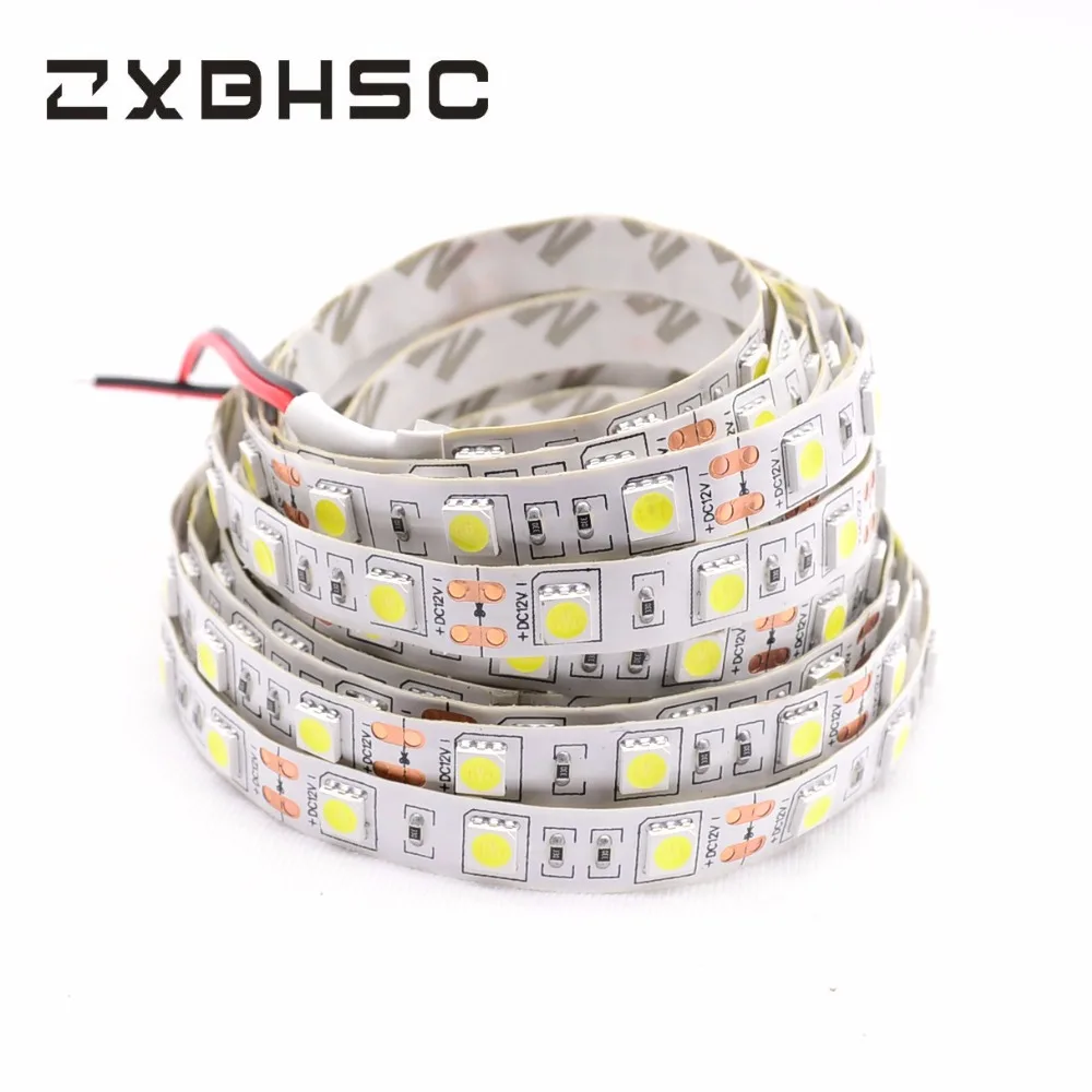 Светодиодная лента 5050 DC12V 60 светодиодов/м 5 м/лот гибкая светодиодная Белая теплая