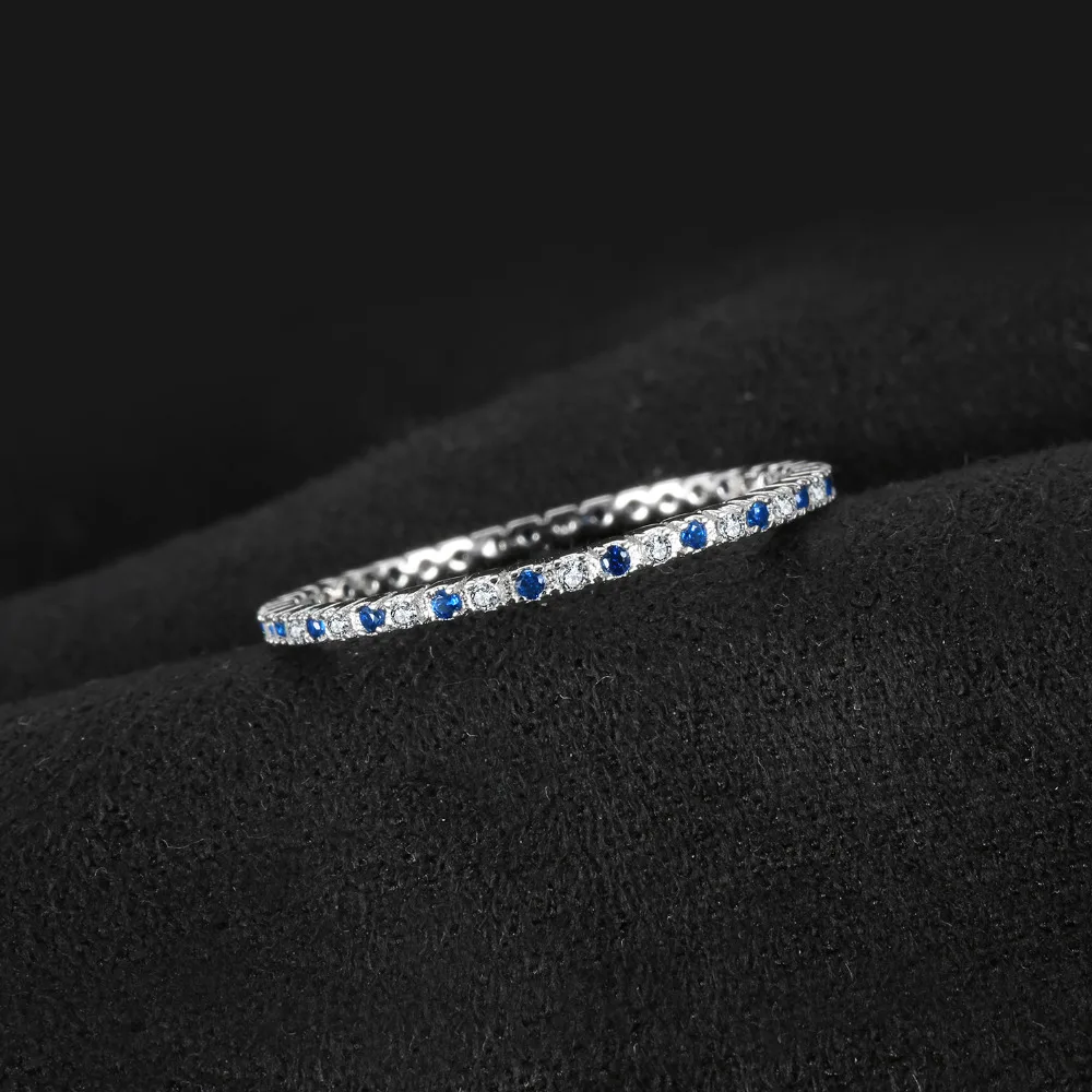 Jewelrypalace Классический круглый создан синий шпинель обручальное Кольца для Для