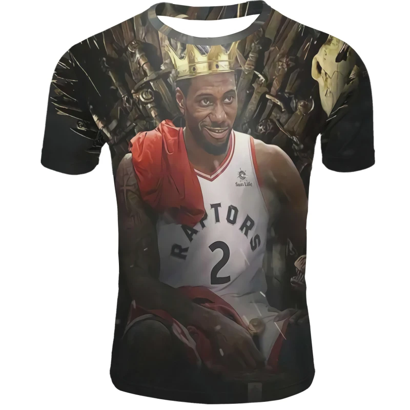2019 Горячая Чемпионат НБА Торонто Кохи Леонард северо футболка с о образной