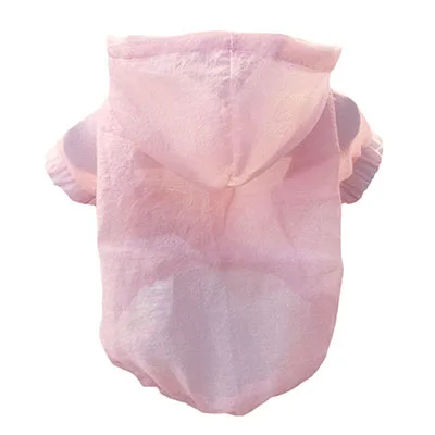 Pink Летняя Солнцезащитная Одежда для собак, дышащая куртка для питомцев, милая цветная футболка для щенков, костюм для питомцев из полиэстера, XS-XL, DOGGYZSTYLE - Цвет: Pink