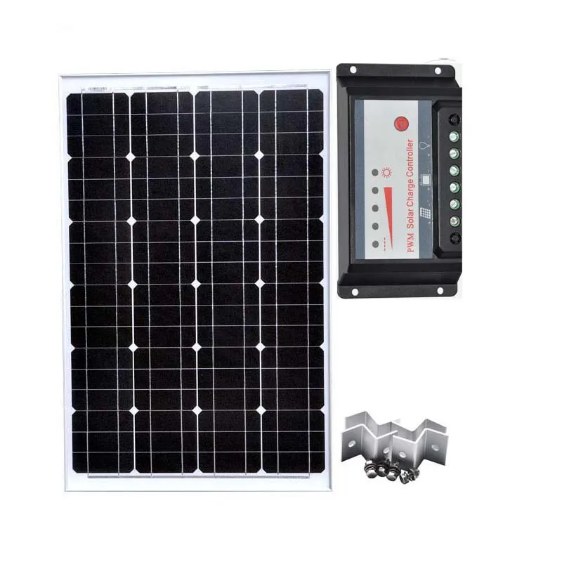 

Solar Panel 12v 60w Solar Charger Solar Battery Controller 12v/24v 30A PWM Z Bracket Mount Marine Boat Battery Car Caravan